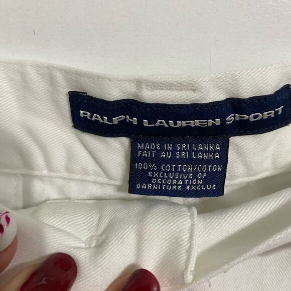 Ralph Lauren Sport Shorts Classis White Chinos Pockets Size 8  Summer Basic - Picture 7 of 7